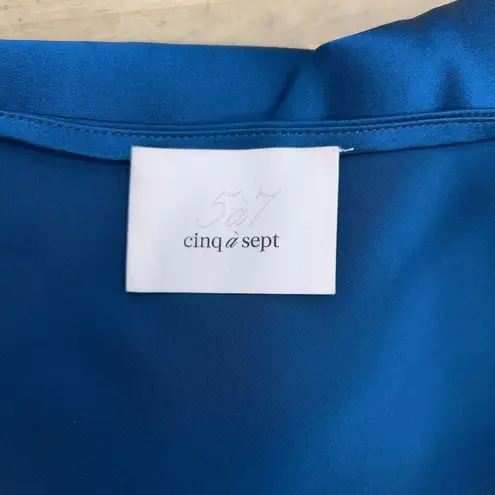 Cinq à Sept Cinq a Sept 5 a 7 Womens Size M Marta Silk Cowlneck Cami Top Blue Satin Slip