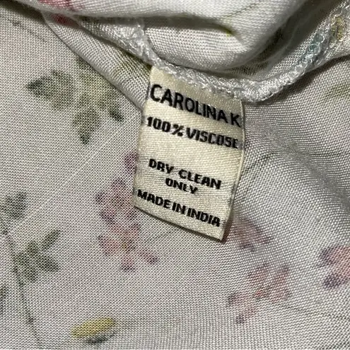 CAROLINA K. Cream Puff Sleeve Blouse with Ruffled Peter Pan Collar White Size M