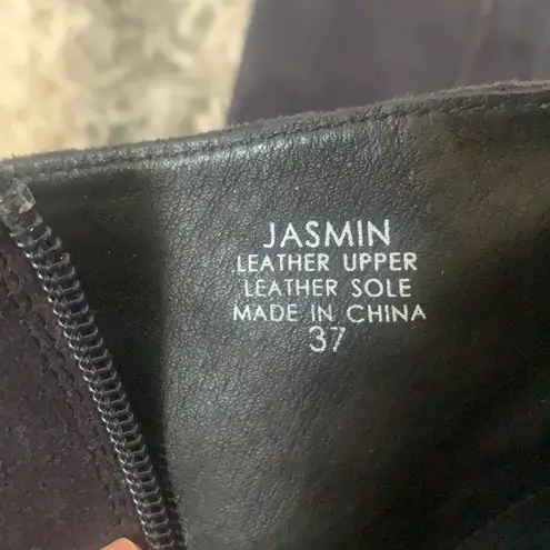 Ash | Jasmine Navy Blue Suede Bootie Wedge 37