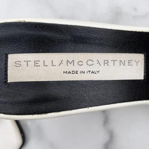 Stella McCartney women’s Net Sustain faux leather slide sandals size 36.5 US 6.5