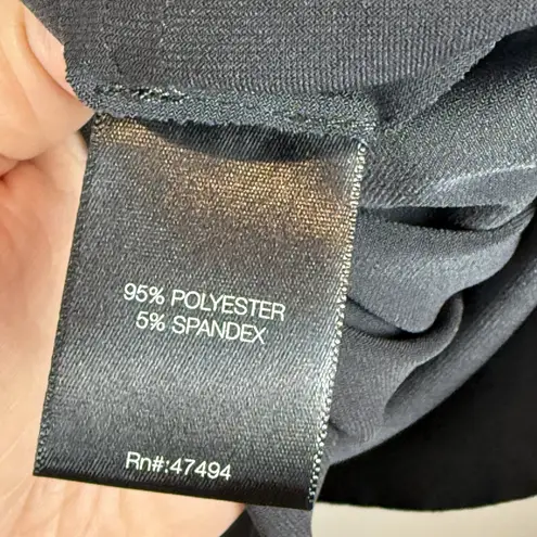 Norma Kamali Dress Women's Small Graphite Collared V-Neck Knee Length Minimalist