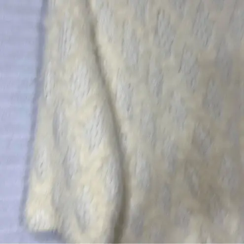 G by Guess Guess Los Angeles Ivory Fuzzy Open Front Cardigan S Retro Angelcore Cozy - Image 6