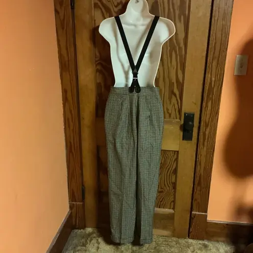 Vtg 80s smarty pants NY plaid suspender pants Size undefined