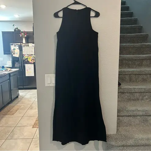 Madewell  Sleeveless Slit Midi Dress Black SIZE 2