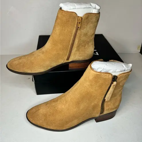 Naturalizer Robyn Suede ankle booties golden caramel casual classic comfy style