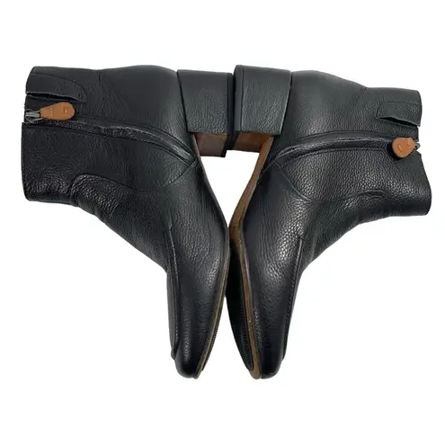 Gentle Souls Kenneth Cole Ella Apron Bootie Black Leather Ankle Boots 9.5 Shoes