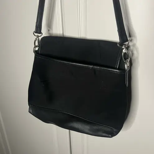 Franklin Covey Microfiber Napa Leather Shoulder Bag Black