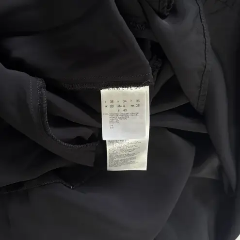 Caractère Women's Black Long Skirt Sz 4 Made Italy Ruffle Hem Elegant Flow