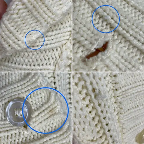 Vintage Cardigan Sweater Cream Off