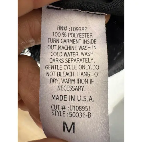 julie's closet Julie’s Closet Black Sequin Racerback Tank Top – Size M