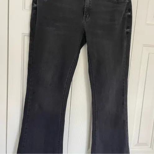 Kancan Bootcut Flare Black Denim Jeans Sz 31 Split Hem