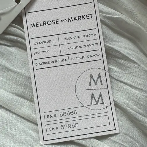 Melrose and Market White Snow Floral Lace Sheer Cotton Sleeveless Summer Top Sz.S