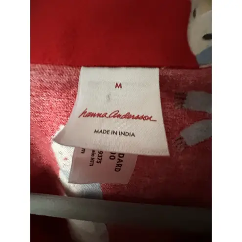 Hanna Andersson Flannel Pajama Set Women’s Snowmen On Red Sz M Christmas Pajamas Size M