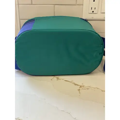 Vintage Rubbermaid 6 Pack Cooler Soft Teal Purple Lunch Bag Strap Zip READ