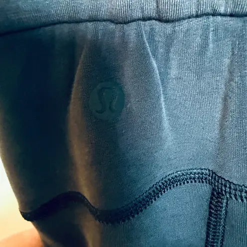 Lululemon Relaxed Fit Lounge Pants Drawstring Waist Womens Size 6 Mid Rise Blue