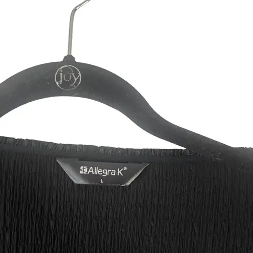 Allegra K Allegra K Women's Size Large Mesh Sleeves Black Whymsygoth Top