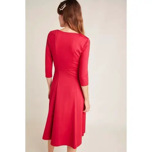 Maeve x Anthropologie Red Jocelyn Midi Dress Size Small