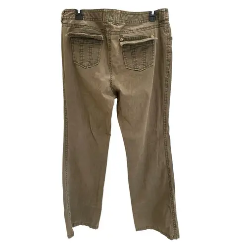 London Jean corduroy pants womens size 12 long christie fit chino straight brown