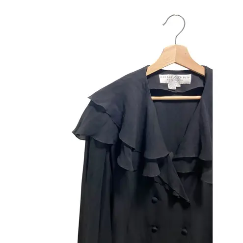 Lillie Rubin Silk Blouse Black Size M Vintage Size M