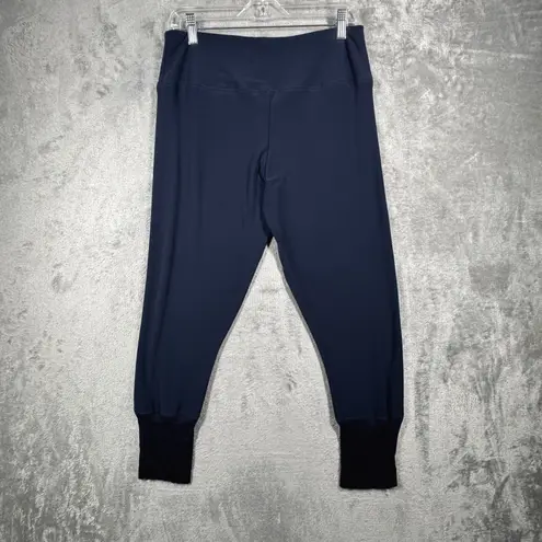 Sympli Crop Pant Minimalist Lagenlook Slinky Stretch Travel Quiet Luxury Comfort Blue Size 14