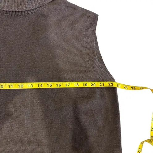 NakedCashmere brown Bruna Sleeveless Cashmere Turtleneck sweater vest NEW Size M