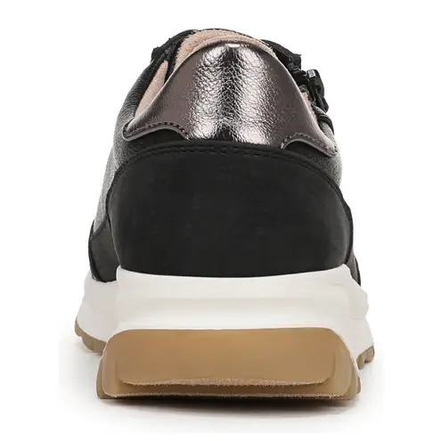 Naturalizer Women's Jace Lace-Up Sneakers- Size 7- Black/Pewter