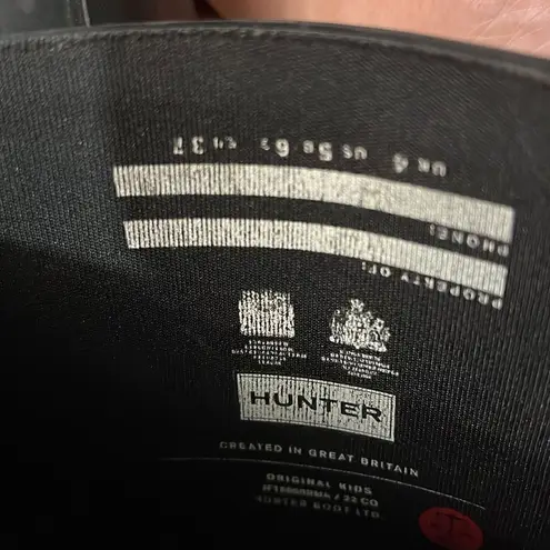 Hunter  black tall rain boots size 37 US 6