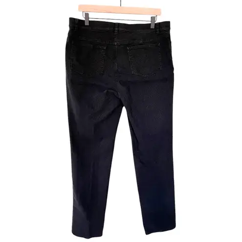 Lafayette 148 Women’s Straight Leg Snakeskin Pants in Black Size 14