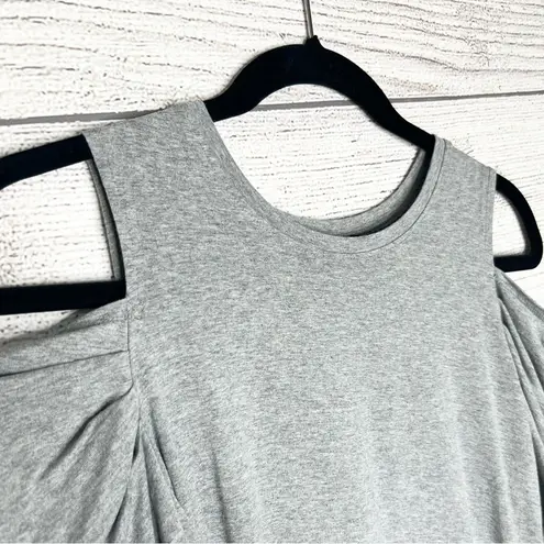 1. State  Gray Cold-Shoulder Casual T-Shirt Top Size Small
