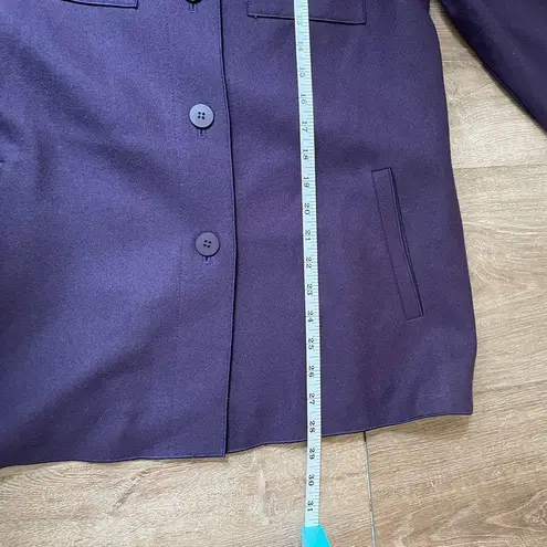 Harvé Benard Collection harvè benard wool blend coat dark blue elbow patches Women’s size 4