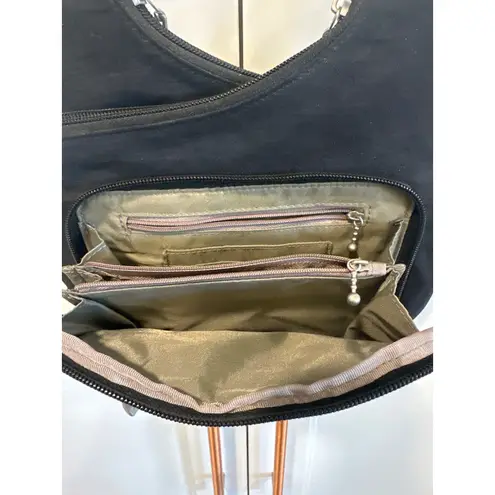 Baggallini Black Crossbody Shoulder Bag Adjustable Strap criss cross travel