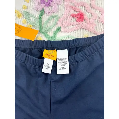 Ruby Rd Petite Navy Blue Elastic Waist Pull On Pants Size PS