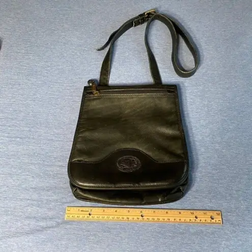 Totto Santa Fe Colombian Leather Crossbody Shoulder Bag Black