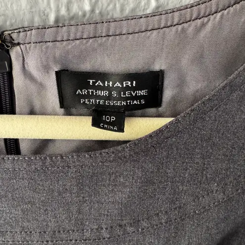Tahar ASL Tahari ASL Gray Dress, 10P, Cute Business Dress, Grey Work Outfit, Knee Length