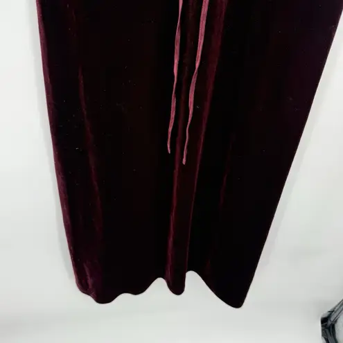 CDC Vintage Deep Red Velvet Long Sleeve Formal Dress Size 6