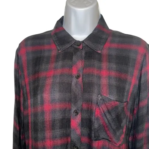 Rails Button Down Hunter Scarlet Ash Black Pocket Casual Shirt EUC Small