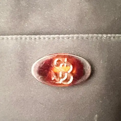 Silver Blue USA Black Nylon Shoulder Bag Tortoise Chainlink Strap Vintage Y2K - Image 5