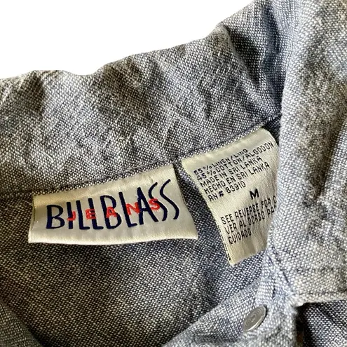 Bill Blass 90s Linen Blend Trucker Jacket