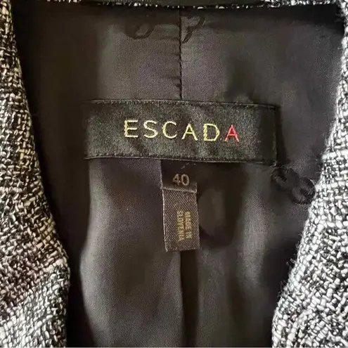ESCADA Twill Blazer with Bow SIZE 40 wool blend y2k clueless old money Black Size 8