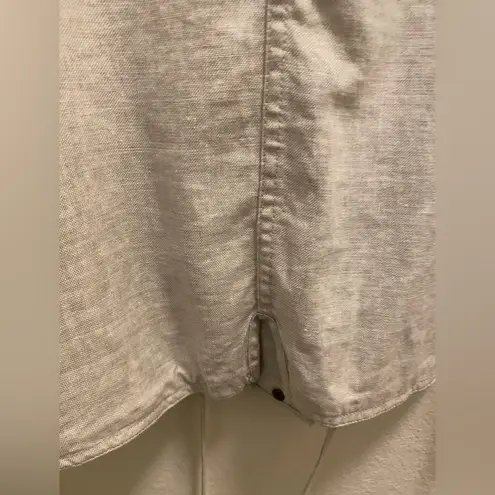Poetry Viscose Linen Blend Utility Beige Jacket Size 8/10