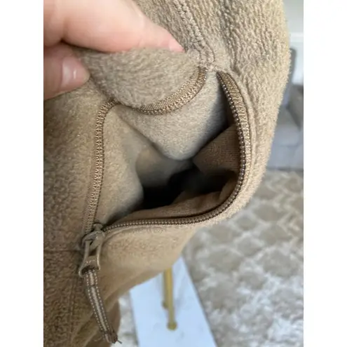 Cabela's Fleece Zip Jacket Brown Green Cozy Buttery Soft Outdoor Granola Autumn