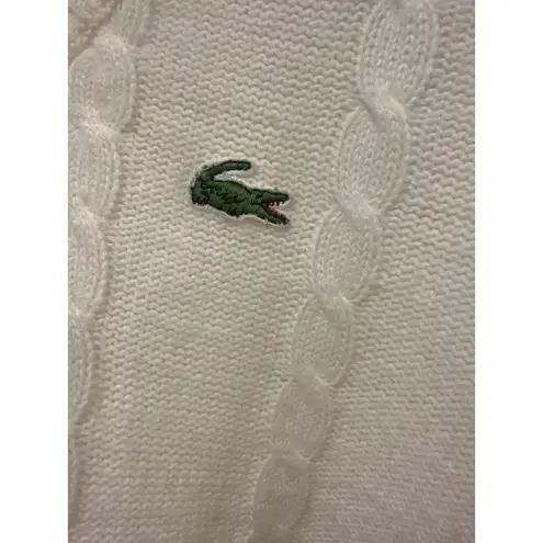 Haymaker VTG 70's Cable Knit V Neck Sweater Cream Classic Preppy Style Size M White Size M