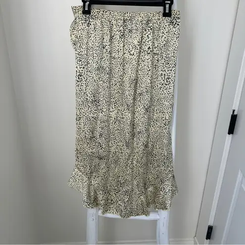 VERO MODA Ruched Asymmetrical Satin Animal Print Skirt Size Small