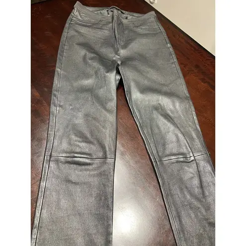 Bagatelle Sleek Black Faux Leather Leggings Trendy Skinny Pants Edgy Fashion T -12