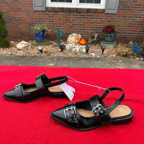 Wild Fable Nwt Size 8.5 Peyton Double Buckle black Slingback Flats by  - Image 4