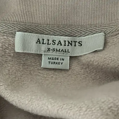 All Saints Drina Drape Zip Cardigan Jacket