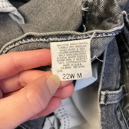 Lee  Vintage‎ Charcoal Gray Straight Leg Jeans Size 22W 38x29 1/4 Union Made