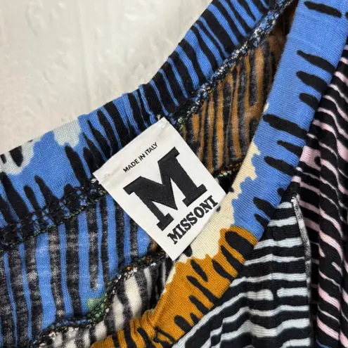 Missoni One Shoulder Abstract Print Ruffle Mini Dress Size 6