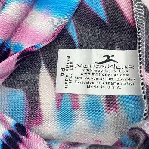 MotionWear ⍟ V-Waist Dance Gymnastic Competition Shorts ⍟ Multicolor Print ⍟ XS