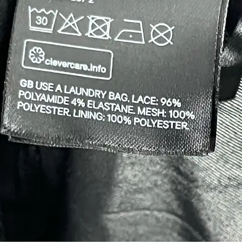 SANDRA MANSOUR x H&M Black Polka Dot Lace Trim Tulle Skirt Sheer Dress Small